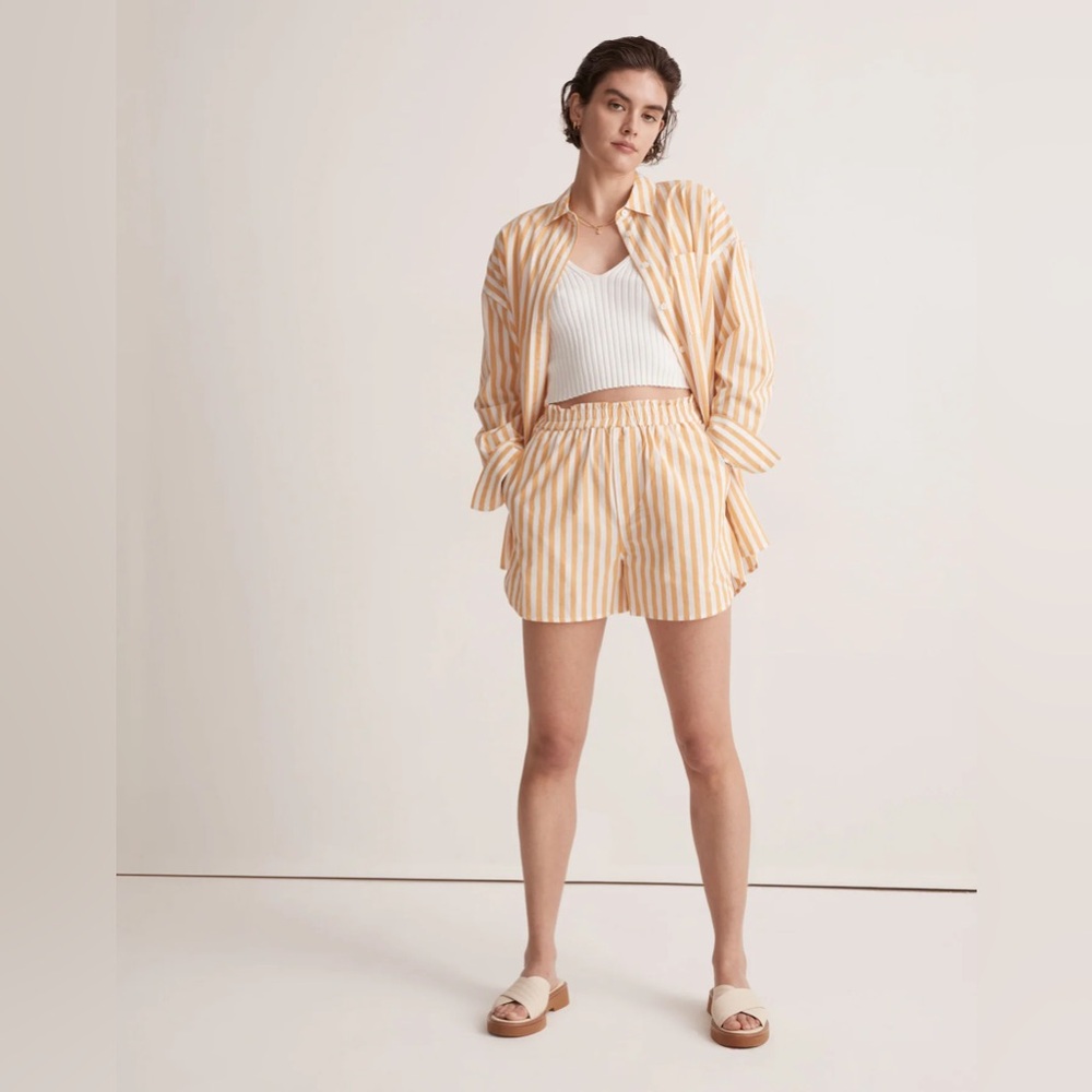 Madewell Striped Pull-On Shorts